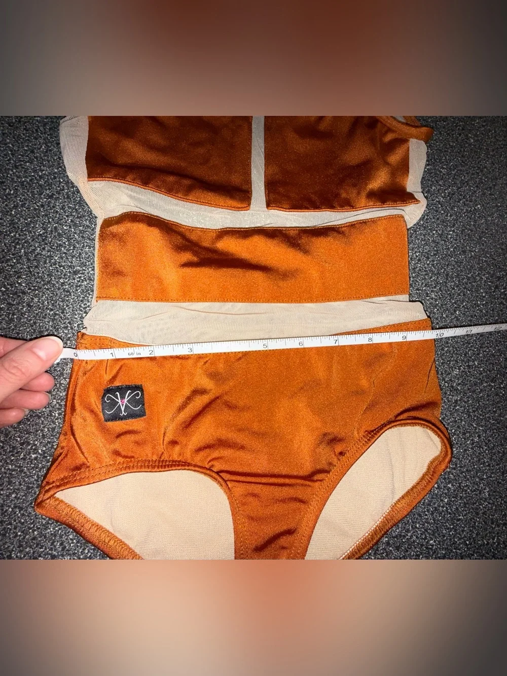 Kandi Kouture Dance Leotard Copper Size Child Medium